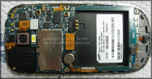 Samsung Caliber Cell Phone Inside - Circuit Board