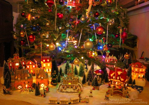 Disney Christmas Village under the tree 2013